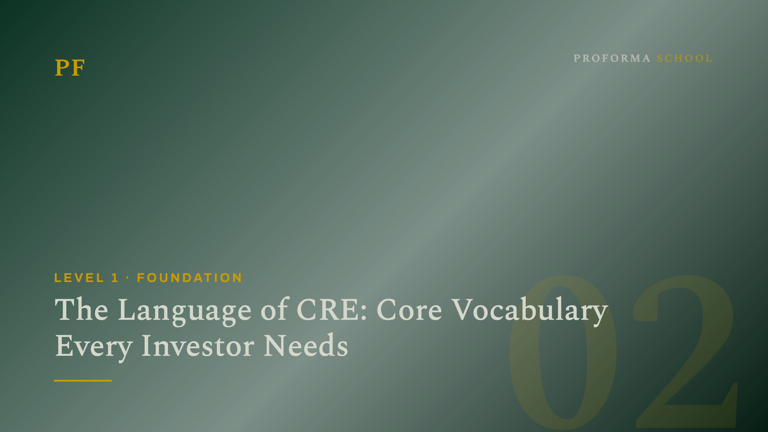 The Language of CRE: Core Vocabulary Every Investor Needs